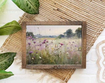 Wildflowers Canvas Printed Sign