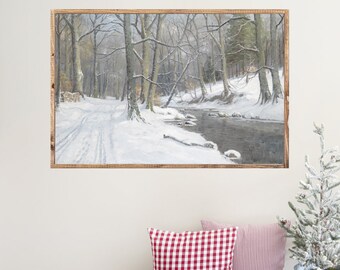 Winter Creek Canvas Printed Sign