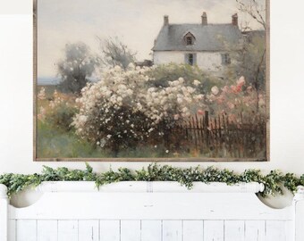 Spring at the Cottage Canvas Printed Sign