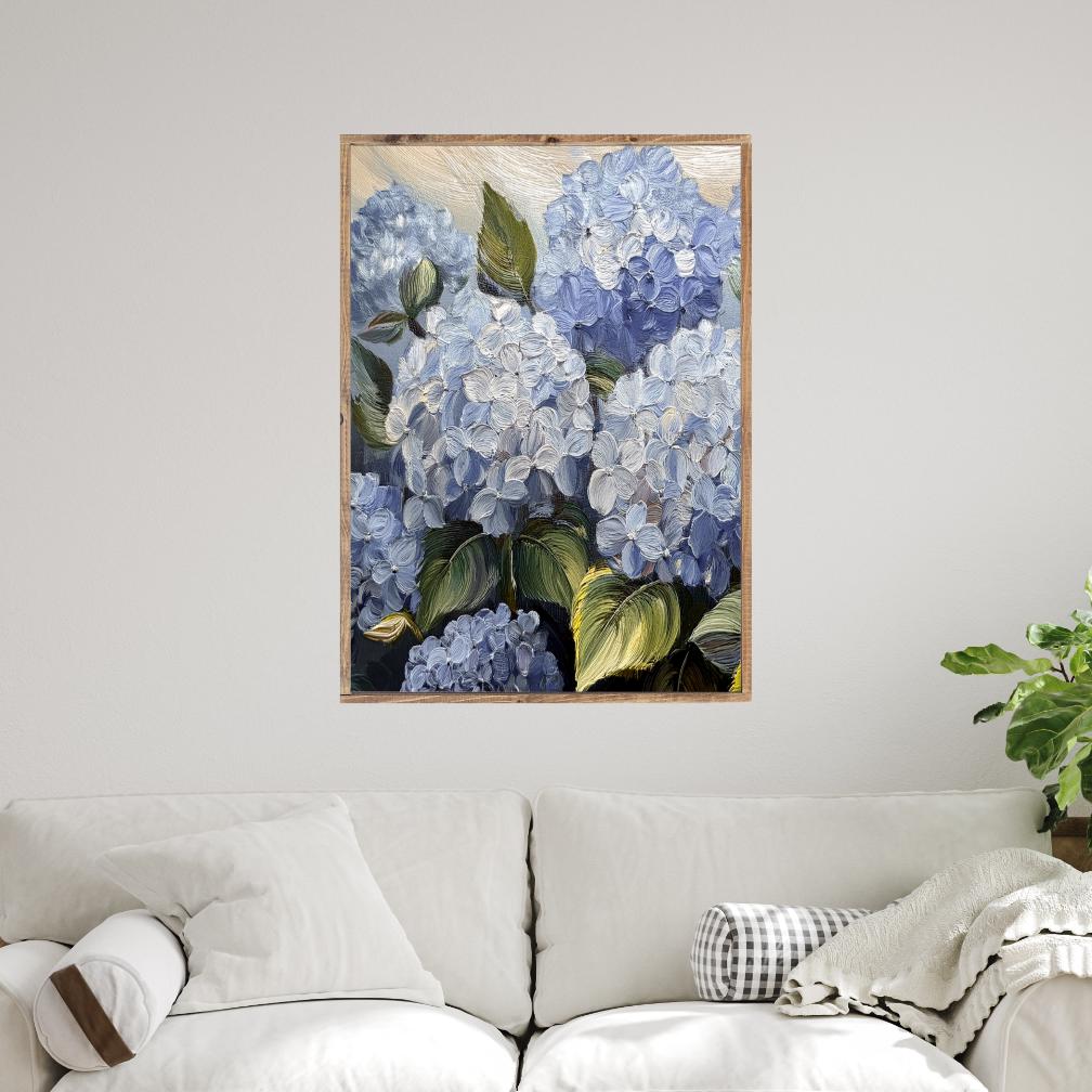 Beautiful Blue Hydrangeas Canvas Printed Sign - Etsy