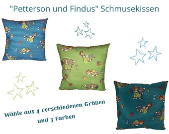 Deko Kissen, "Pettersson und Findus", blau, grün oder petrol