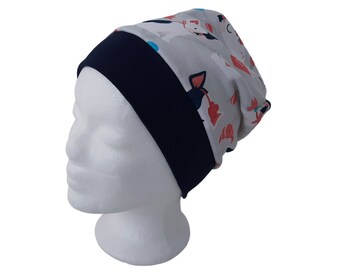 cuddly beanie cap, KU 51-54, with motif dog