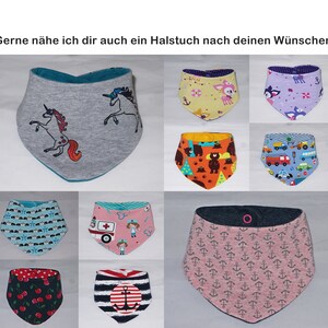 Baby Halstuch, Dreieckstuch Einhorn Unicorn bunt gelb Bild 8