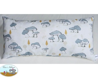 Sofa cushion, elongated pillow forest mushrooms autumn