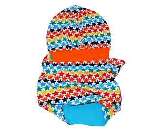 Beanie + Loop Set Sterne bunt Sugar Stars KU 51-54