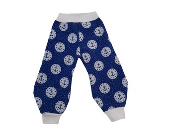 Softshell pants, children's pants, mud pants in maritime blue and white, size. 74/80