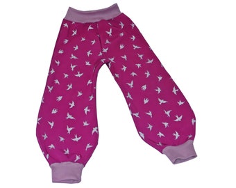 Softshell pants, children's pants, mud pants in desired size, pink