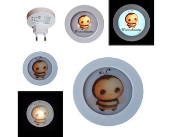 LED-Nachtlichtstecker mit Sensor, Motiv: Biene, Hummel