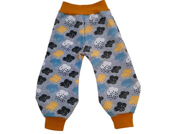 Softshell pants, children's pants, mud pants with rain clouds, size. 74/80