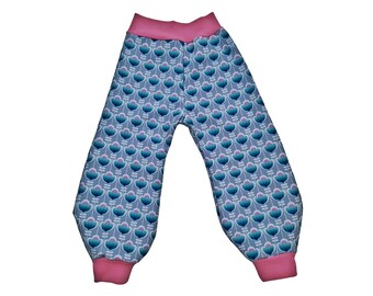 Softshell pants, children's pants, mud pants grey/pink in desired size