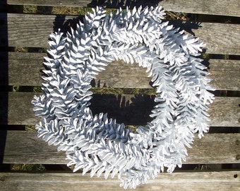 Pine Cone Wreath.  Christmas Wreath.  Winter Wreath.  I can add glitter.  PLEASE read the description!