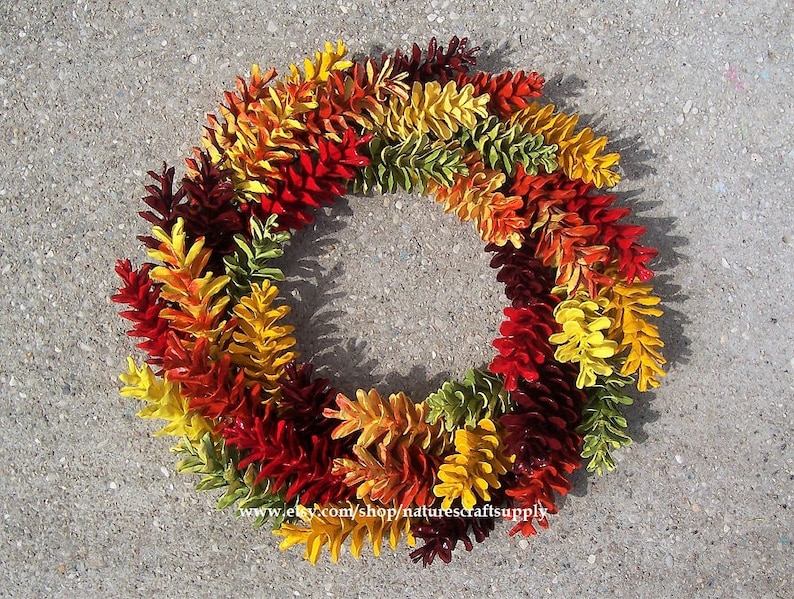 Fall Pine Cone Wreath. White Pine. Autumn Decor. image 2