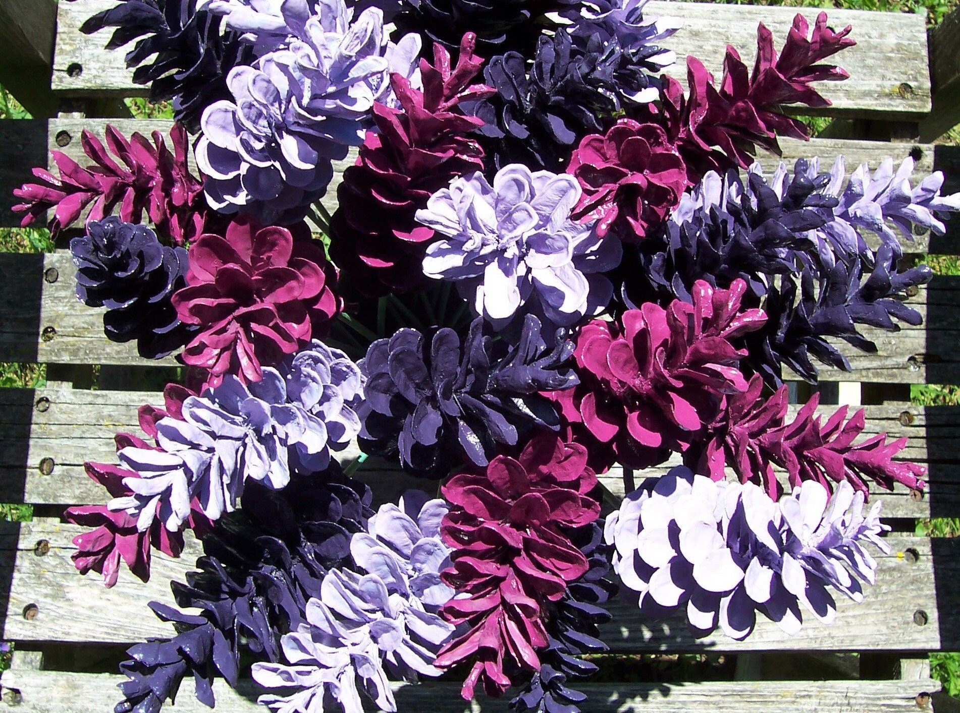 Lilac Pine Cone Flowers. ONE DOZEN. Curved Pine Cones Like Etsy