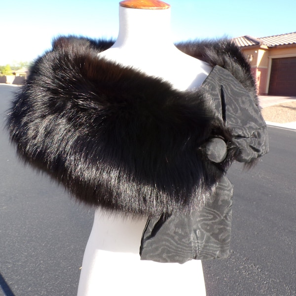 faux fur shawl stole