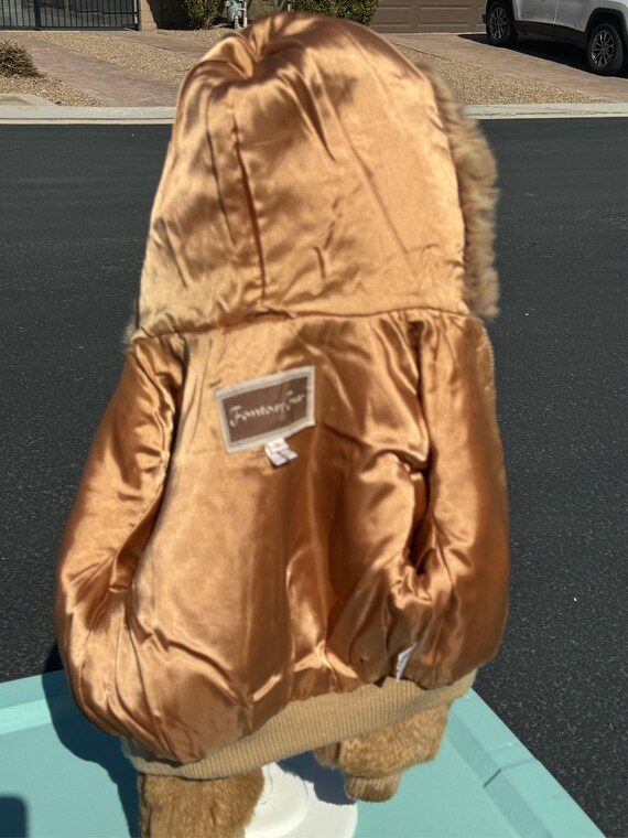 Child (2T) real RABBIT fur hooded bomber jacket, … - image 8