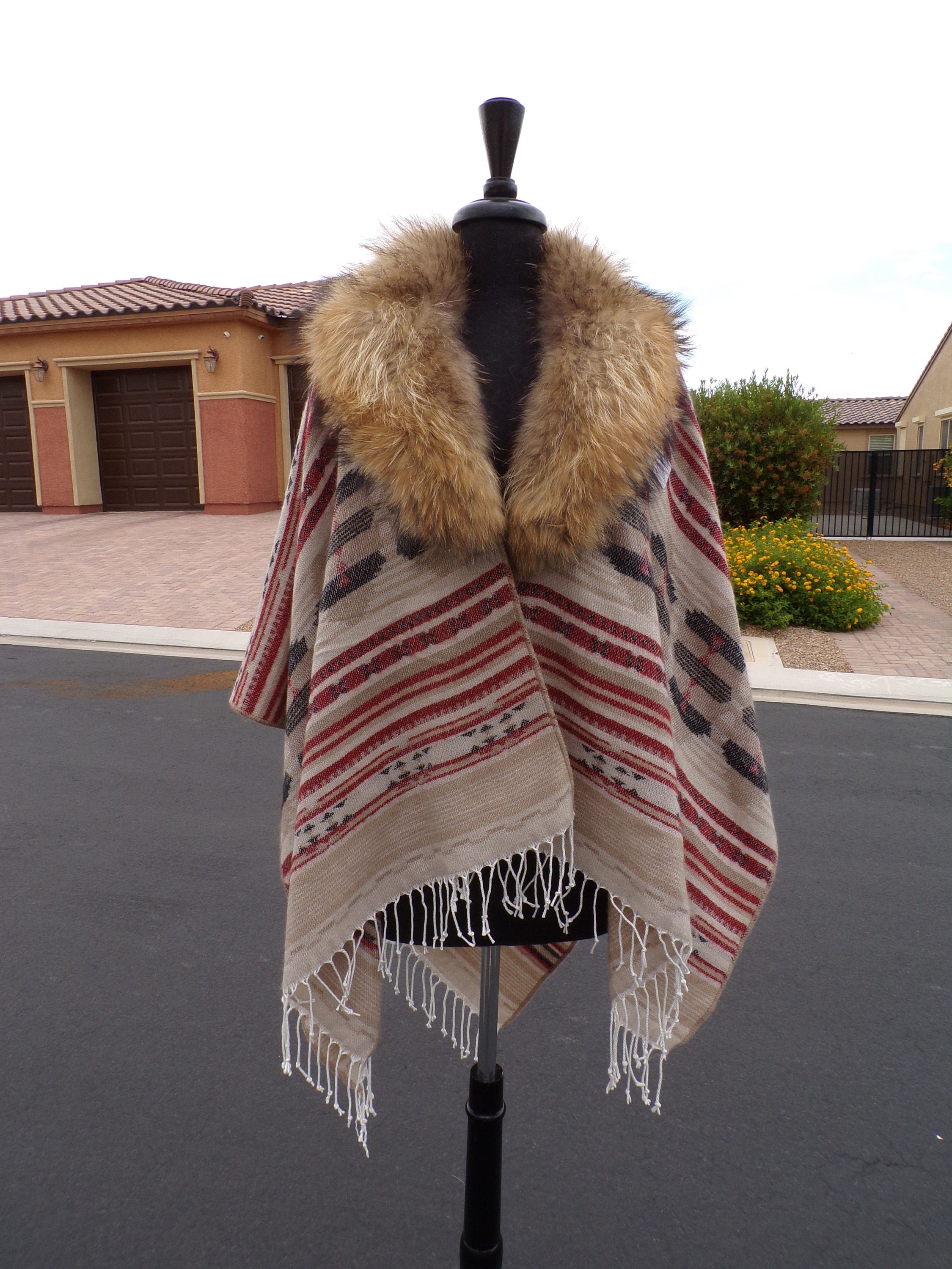 Winter Real Fox Fur Scarf for Women-Fur Sleeveless Shawl Wraps
