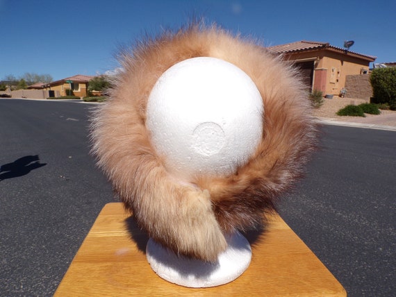 22" real CRYSTAL FOX fur headband, crystal fox, t… - image 2