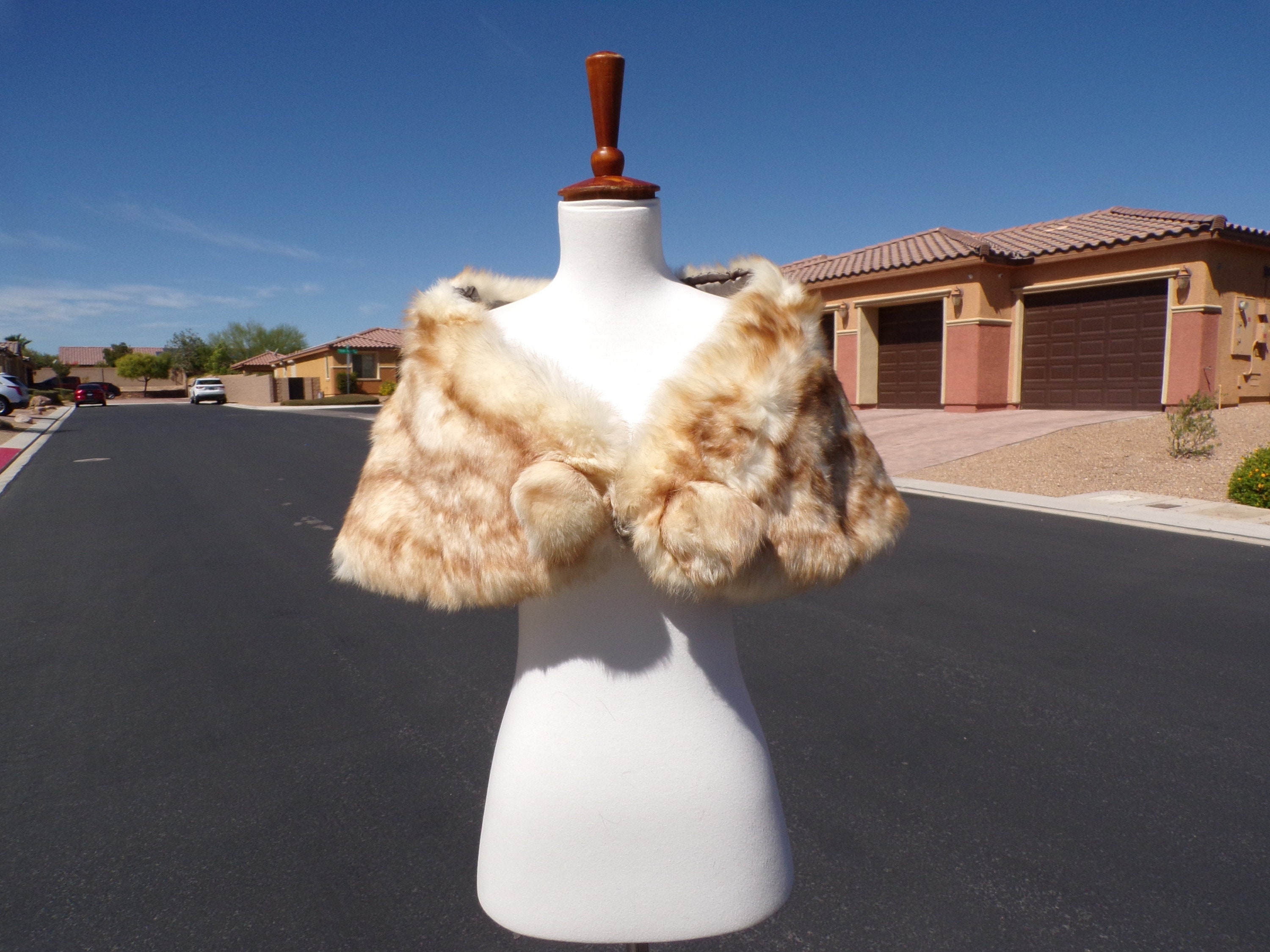 M (12) Real RABBIT FUR Stole Stoll Cape Shawl Wrap, RABBIT M (12) Real RABBIT FUR Stole Stoll Cape Shawl Wrap, RABBIT