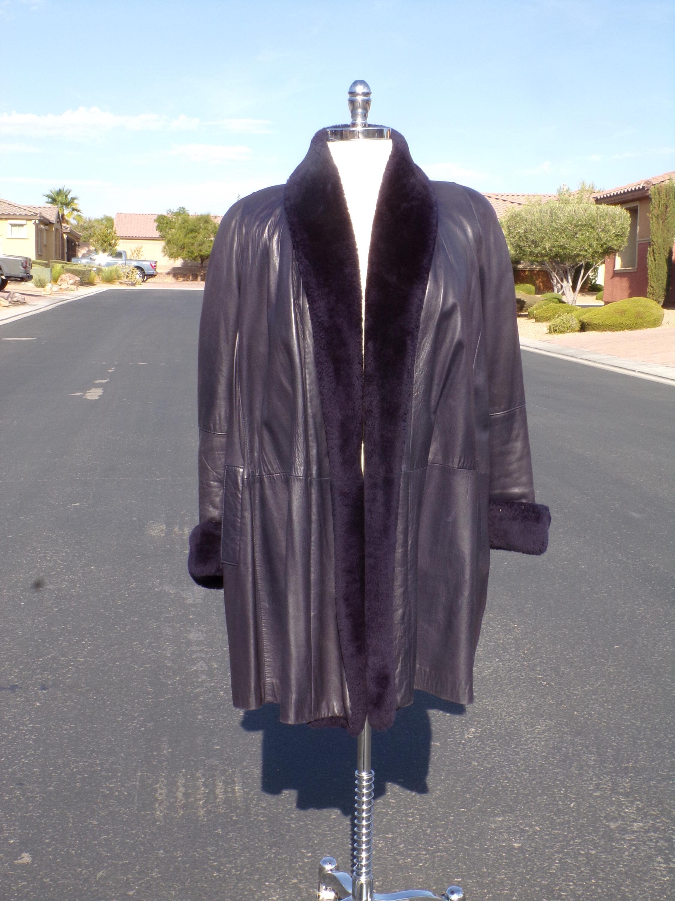 ジャケット・アウター 00s fuga Mouton leather fur jacket coat ACRO TOKYO][FUGA] Faux Shearling N2B Jacket with Fur Trim