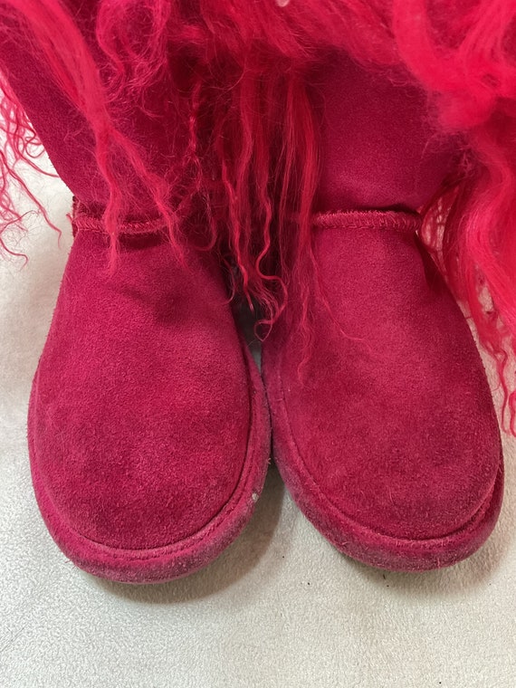 Pink bearpaw fur boots discount