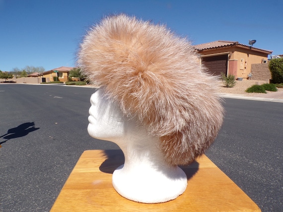 22" real CRYSTAL FOX fur headband, crystal fox, t… - image 1