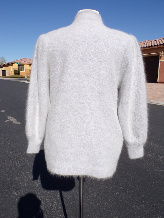 L (12-14) real ANGORA sweater by Lee Sands, pale … - image 2