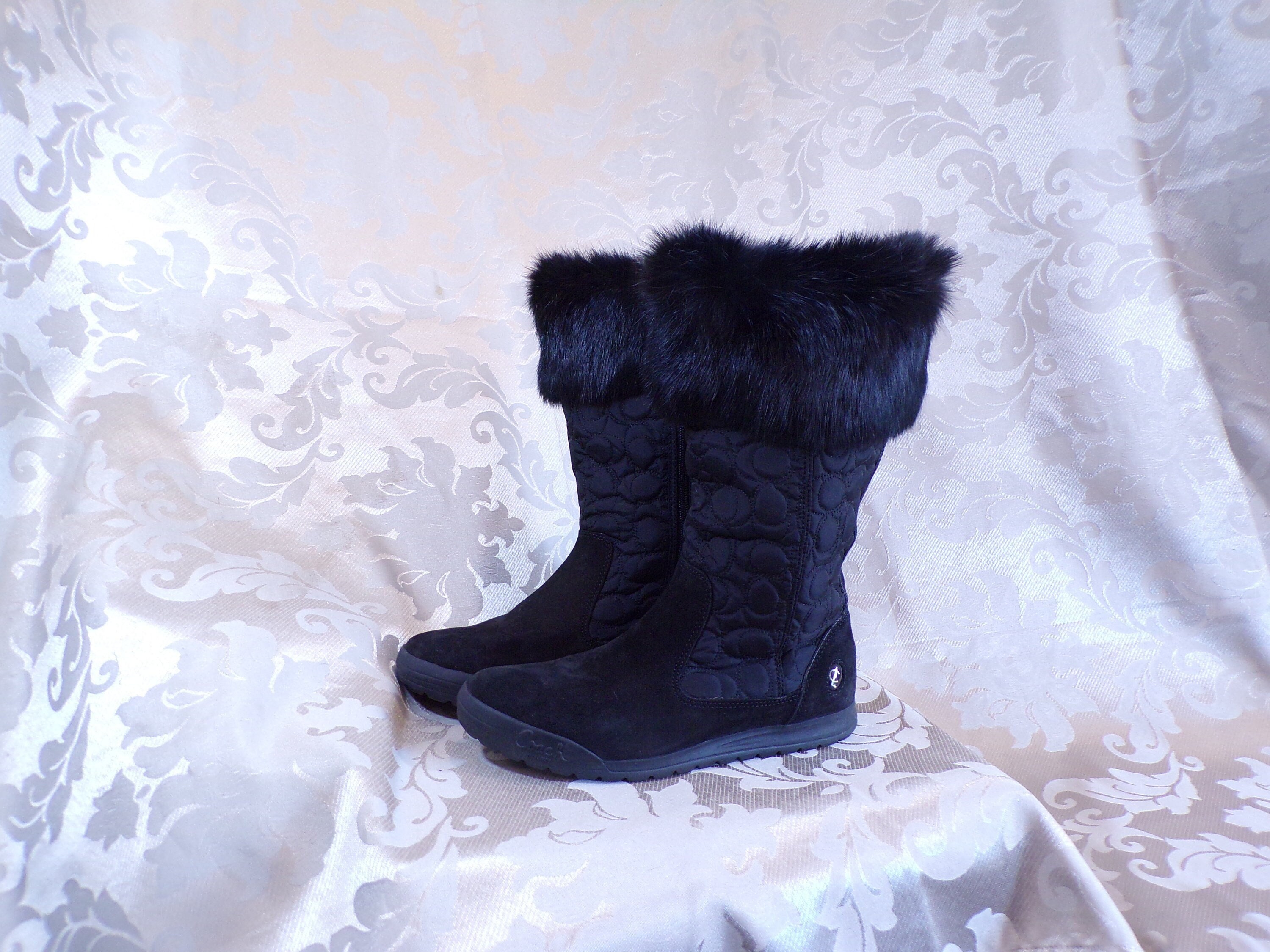 Rabbit Fur Snow Boots with Bow Winter Women Shoes – Shoeu