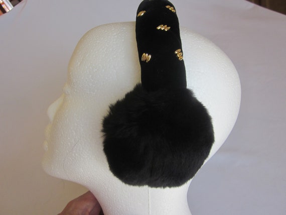 real FUR earmuffs - womens fur earmuffs - SHEARED