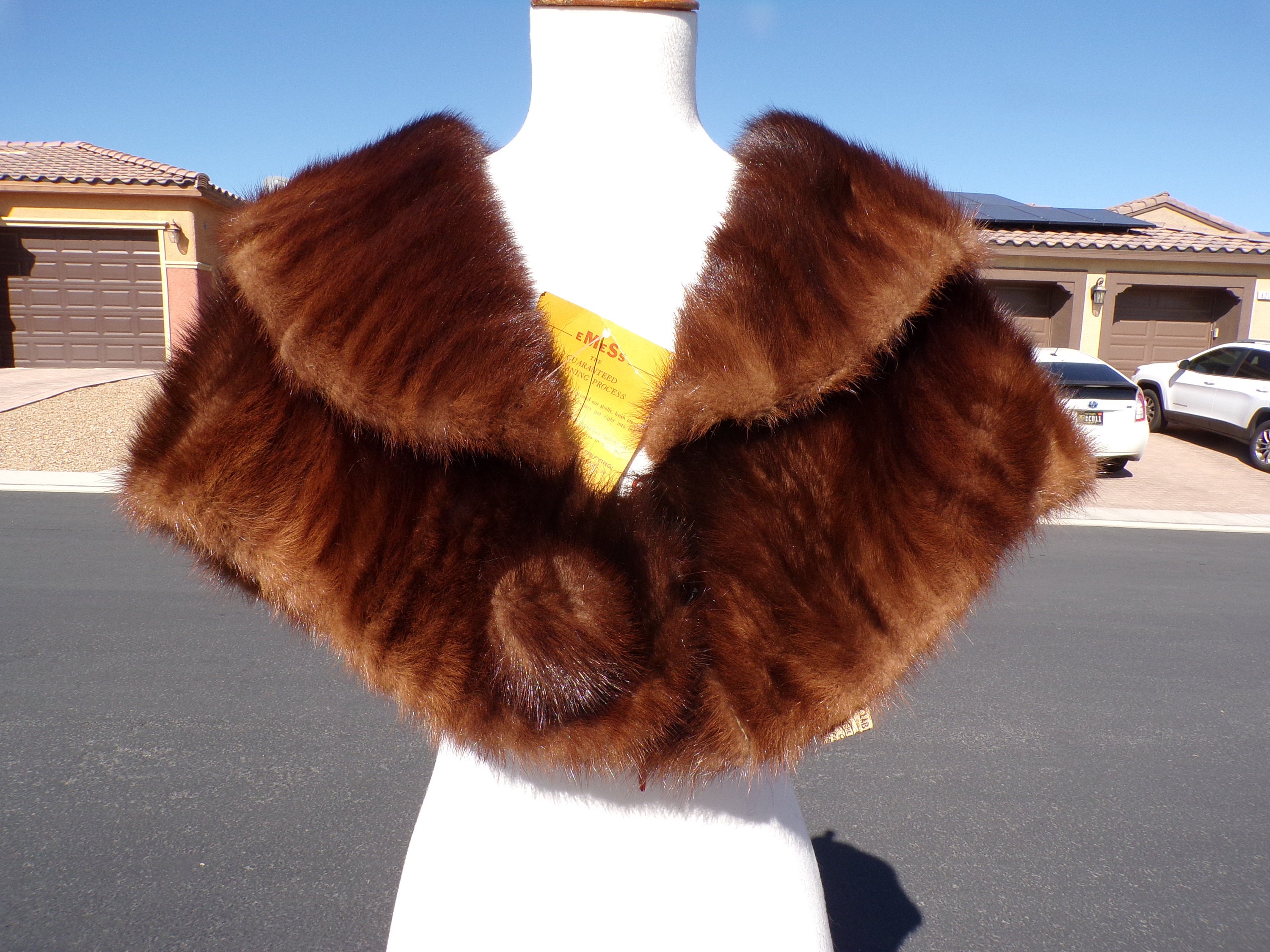 Luxury Vintage SABLE Fur Stole, REAL FUR Shawl, Genuine Sable Fur