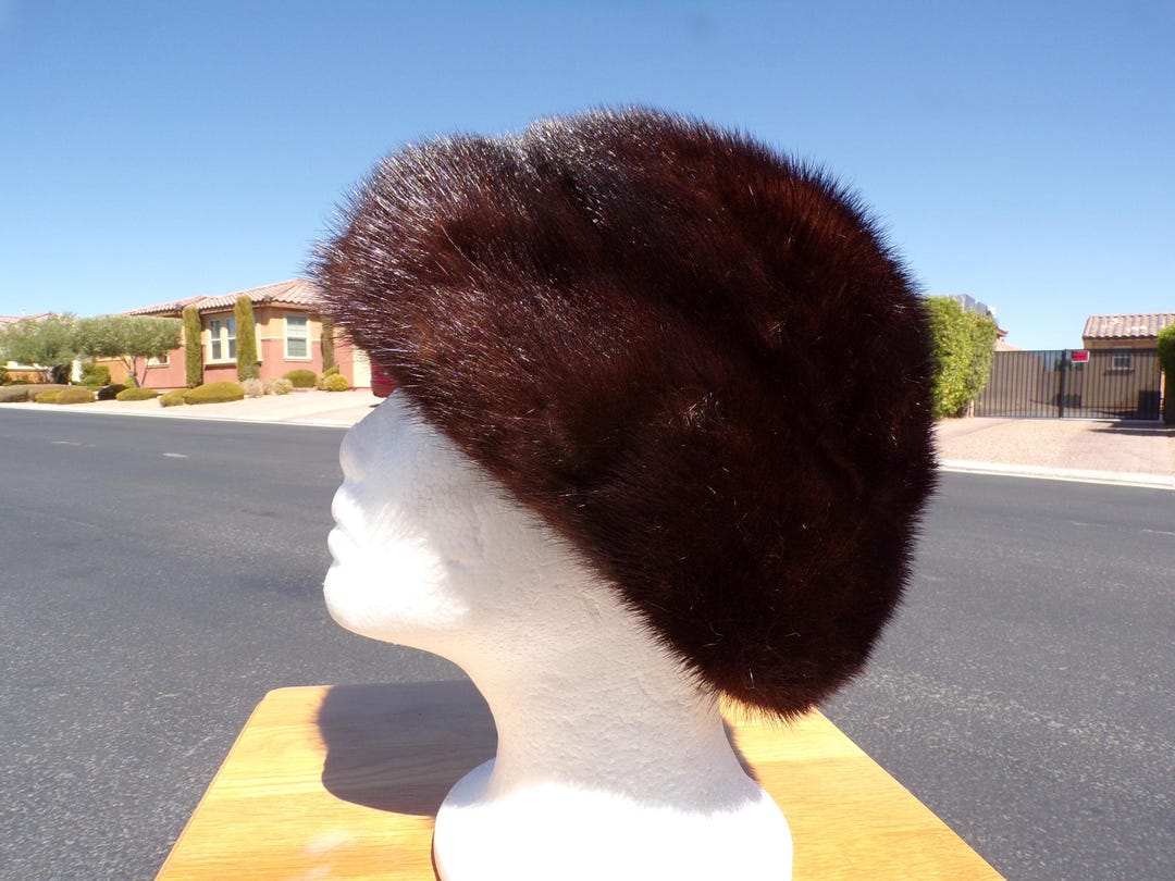 Vintage Fur Hat / DARK BROWN main image 1
