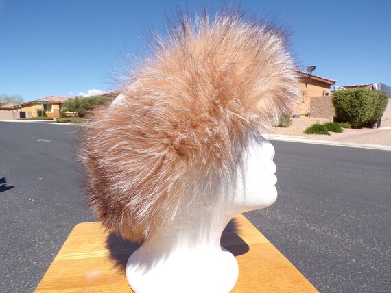 22" real CRYSTAL FOX fur headband, crystal fox, t… - image 4
