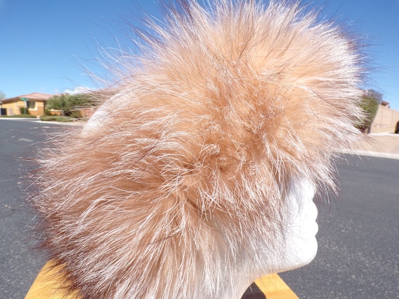 22" real CRYSTAL FOX fur headband, crystal fox, t… - image 5