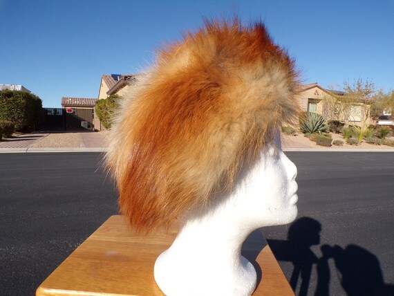21.5" real RED FOX fur hat, unisex fur hat, coppe… - image 6