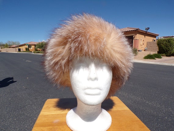 22" real CRYSTAL FOX fur headband, crystal fox, t… - image 6