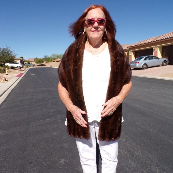 mink faux fur shawl
