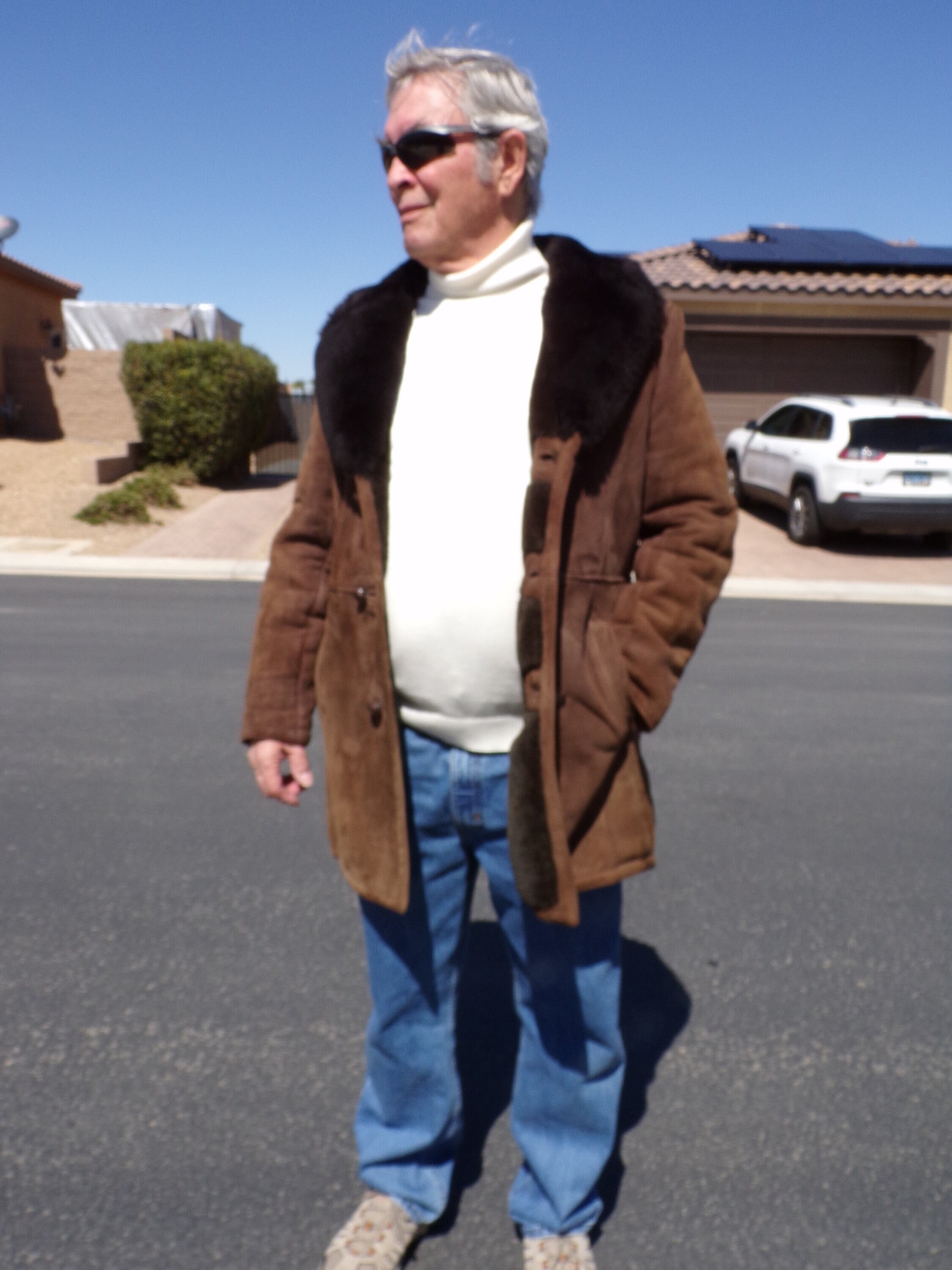 【希望者のみラッピング無料】 S Men's FAKE Rancher Sheepskin Imitation Brw Fur FAUX Fur ジャケット・アウター