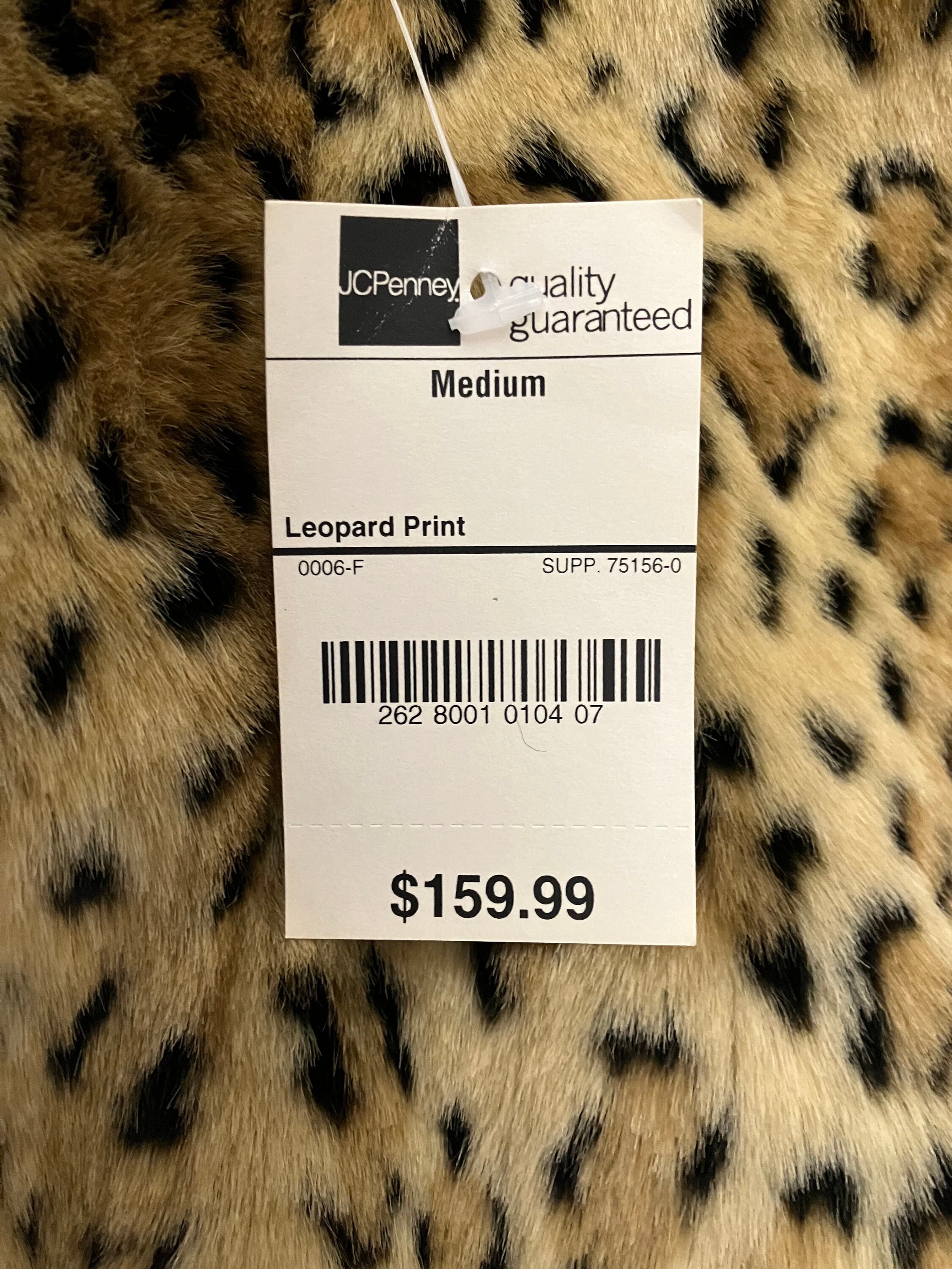NWT M 8 10 FAKE Fur FAUX Fur Vegan Fur Imitation Leopard Hip length Coat Jacket Worthington Beige black brown 2494 Etsy