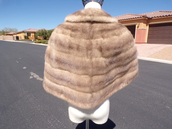 L (12-14) real MINK FUR stole stoll shawl wrap, s… - image 5