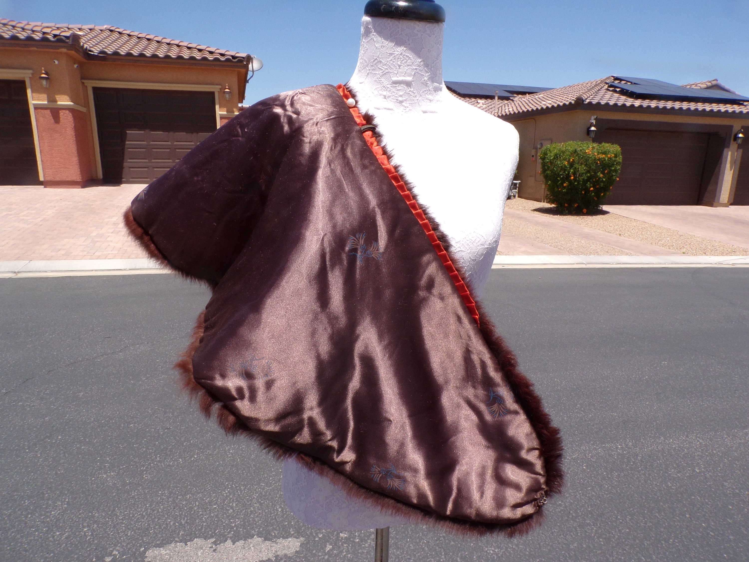 Sm (6-8) Real RABBIT FUR Stole Stoll Shawl Wrap, Rabbit Fur