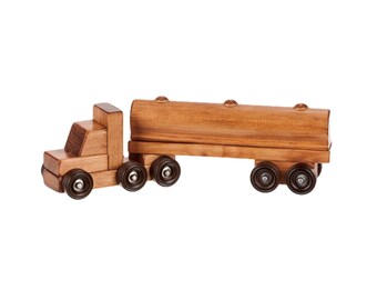 Amish-Made Wooden Tanker Truck Toy