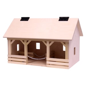 AmishToyBox.com Large Wooden A-Frame Barn Toy with Hay Loft, Amish-Made