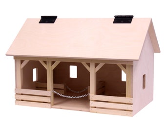 AmishToyBox.com Large Wooden A-Frame Barn Toy with Hay Loft, Amish-Made