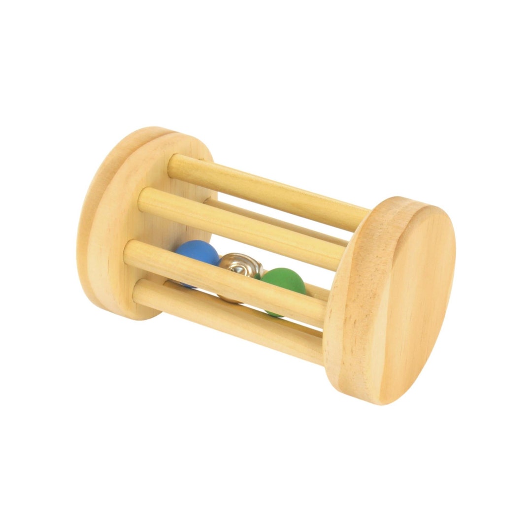 Tube Rattle Toy Amishtoybox.com Baby Rattle Rolling Toy, Montessori Wooden Tumbler Toy ...