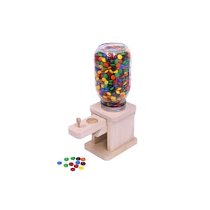Amish-Made Jar Candy Dispenser - Great for M&M&#39;s, Peanuts, or Jelly Beans