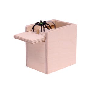Wooden Spider Surprise Prank Box Toy, Amish-Made