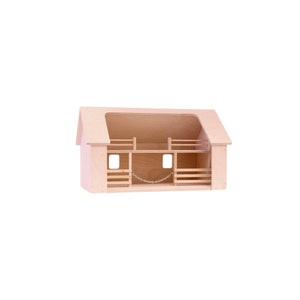 AmishToyBox.com Wooden Ranch Shed Barn Toy with Hay Loft, Amish-Made