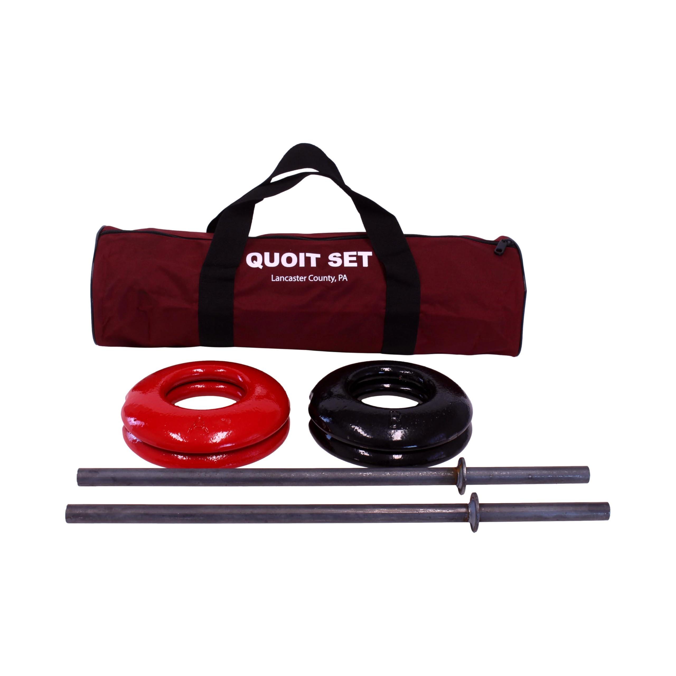 Amishtoybox.com Quoits Game Set, Authentic Cast Steel Quoits (4 LB ...