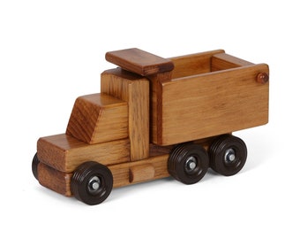 Wooden Dump Truck Toy, Kid-Safe Finish, Amish-Made