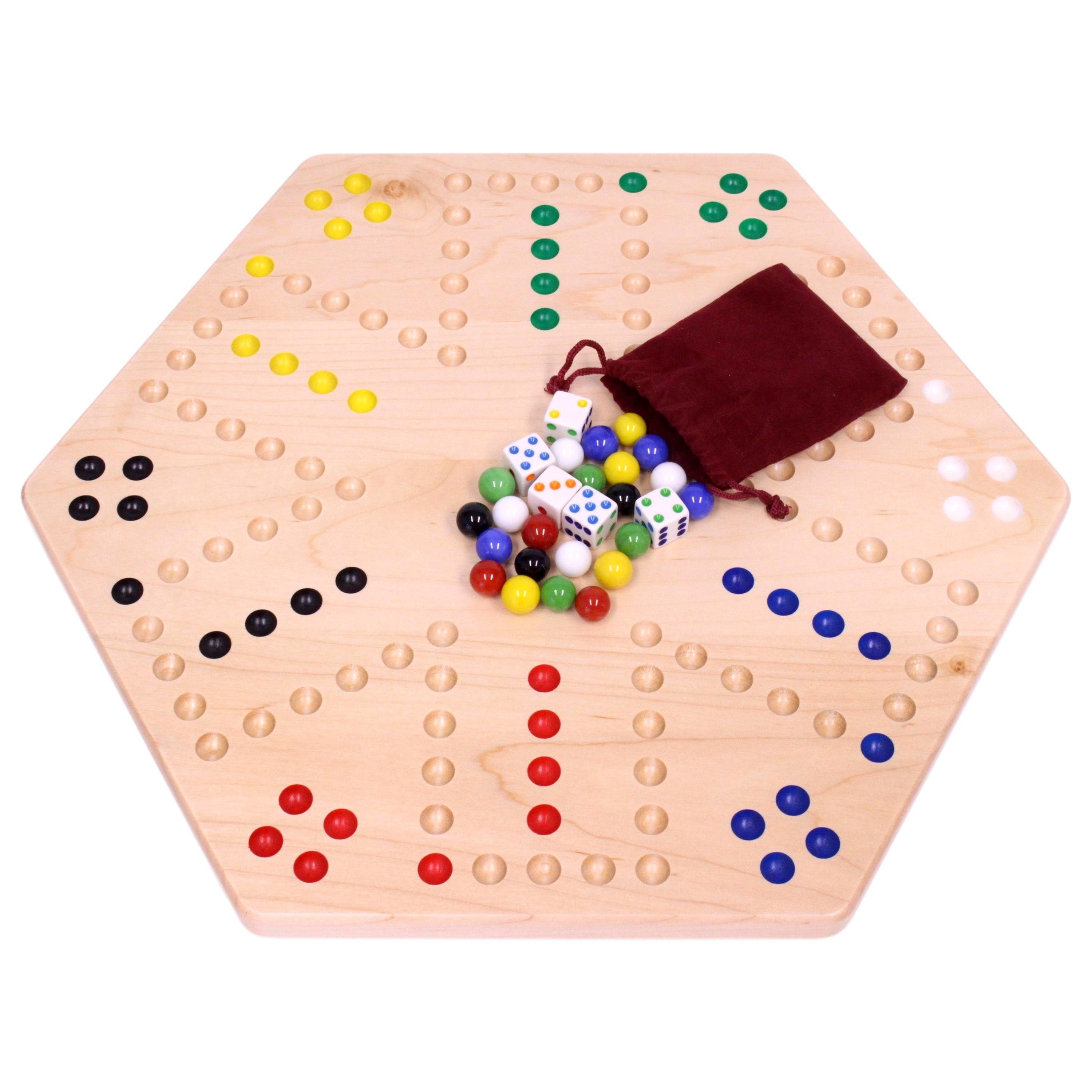 Aggravation Board Game 2 to 4 player. Hand made. Wahoo, Marble