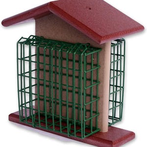 AmishToyBox.com Double Suet-Cake Bird Feeder, Made With Poly Lumber, Amish-Made